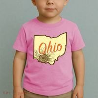 Ohio Floral Cute Flower Toddler T-Shirt thumb 2