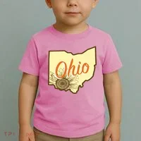 Ohio Floral Cute Flower Toddler T-Shirt thumb 2