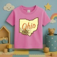 Ohio Floral Cute Flower Toddler T-Shirt thumb 3