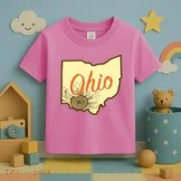 Ohio Floral Cute Flower Toddler T-Shirt thumb 3