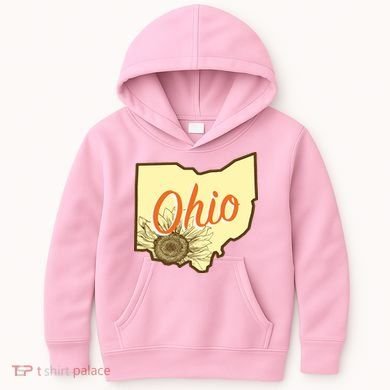 Ohio Floral Cute Flower Kids Hoodie