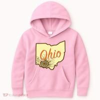 Ohio Floral Cute Flower Kids Hoodie thumb 0