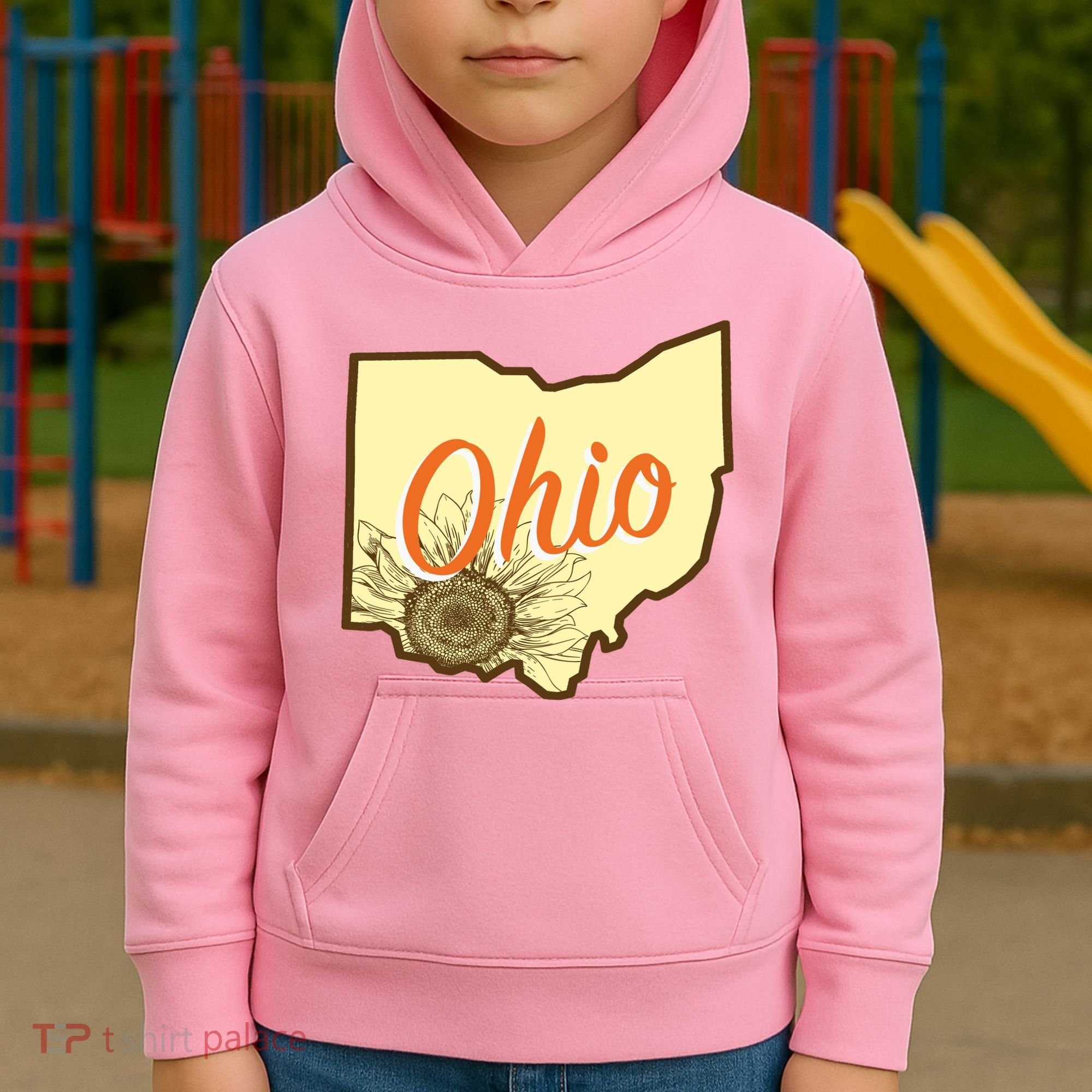 Ohio Floral Cute Flower Kids Hoodie