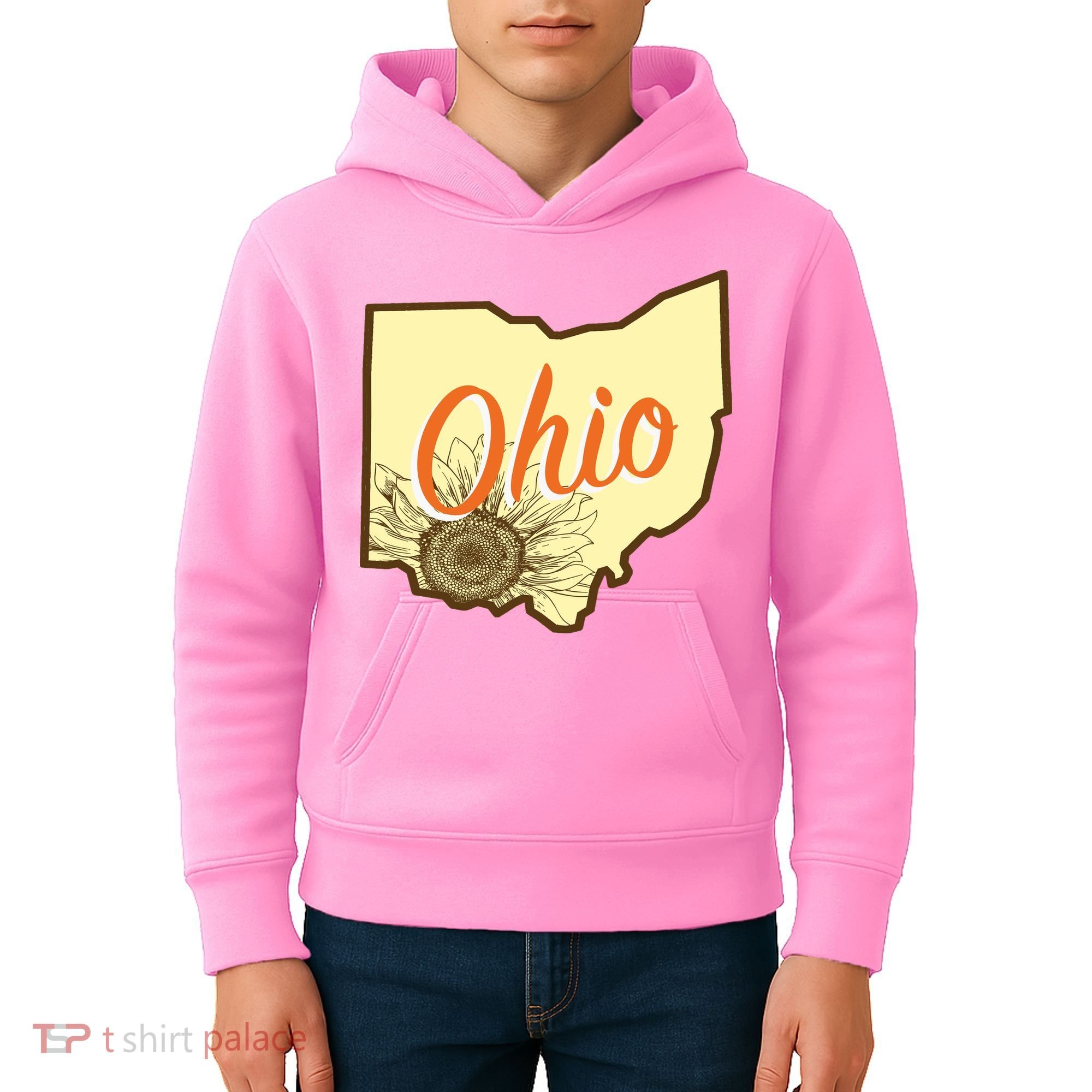 Ohio Floral Cute Flower Kids Hoodie