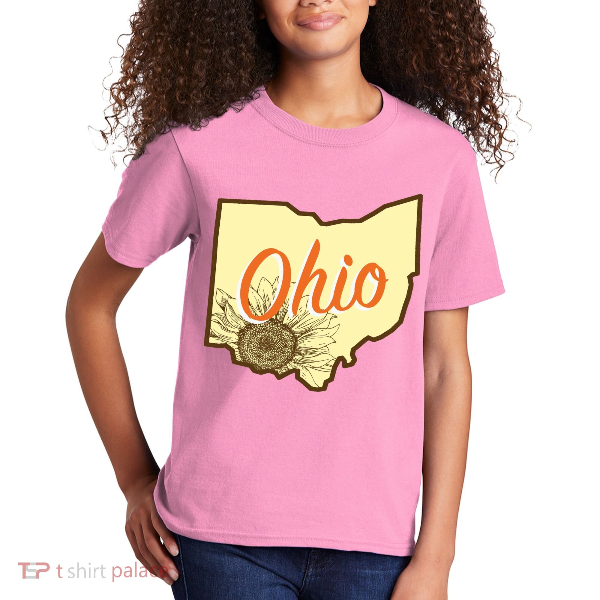Ohio Floral Cute Flower Kids T-Shirt