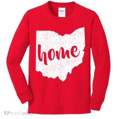 Ohio Home State Kids Long Sleeve Shirt