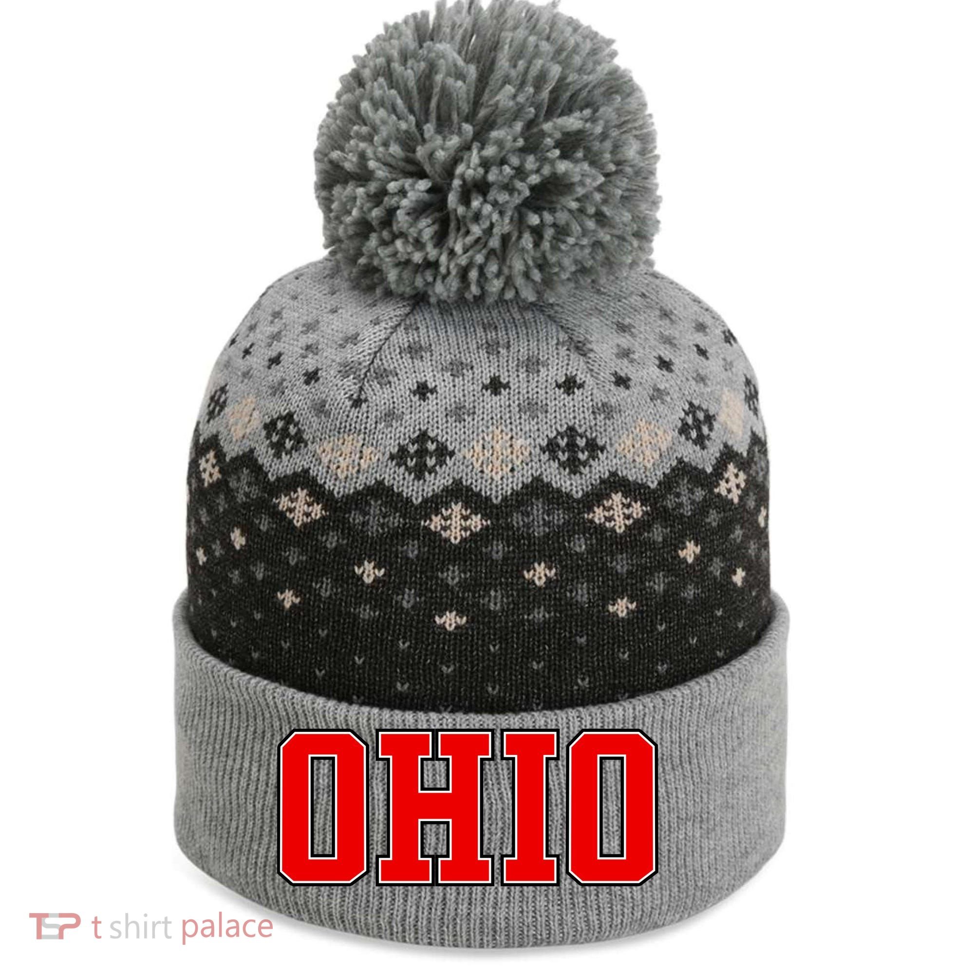 Ohio Jersey Block Logo The Baniff Cuffed Pom Beanie