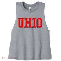 Ohio Jersey Block Logo Women's Racerback Cropped Tank thumb 0