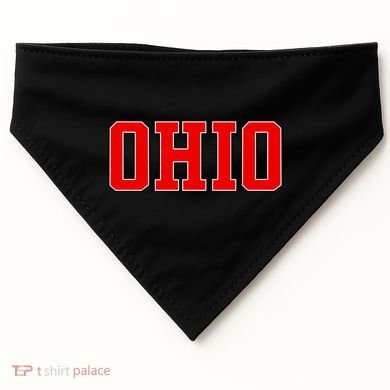 Ohio Jersey Block Logo USA-Made Doggie Bandana
