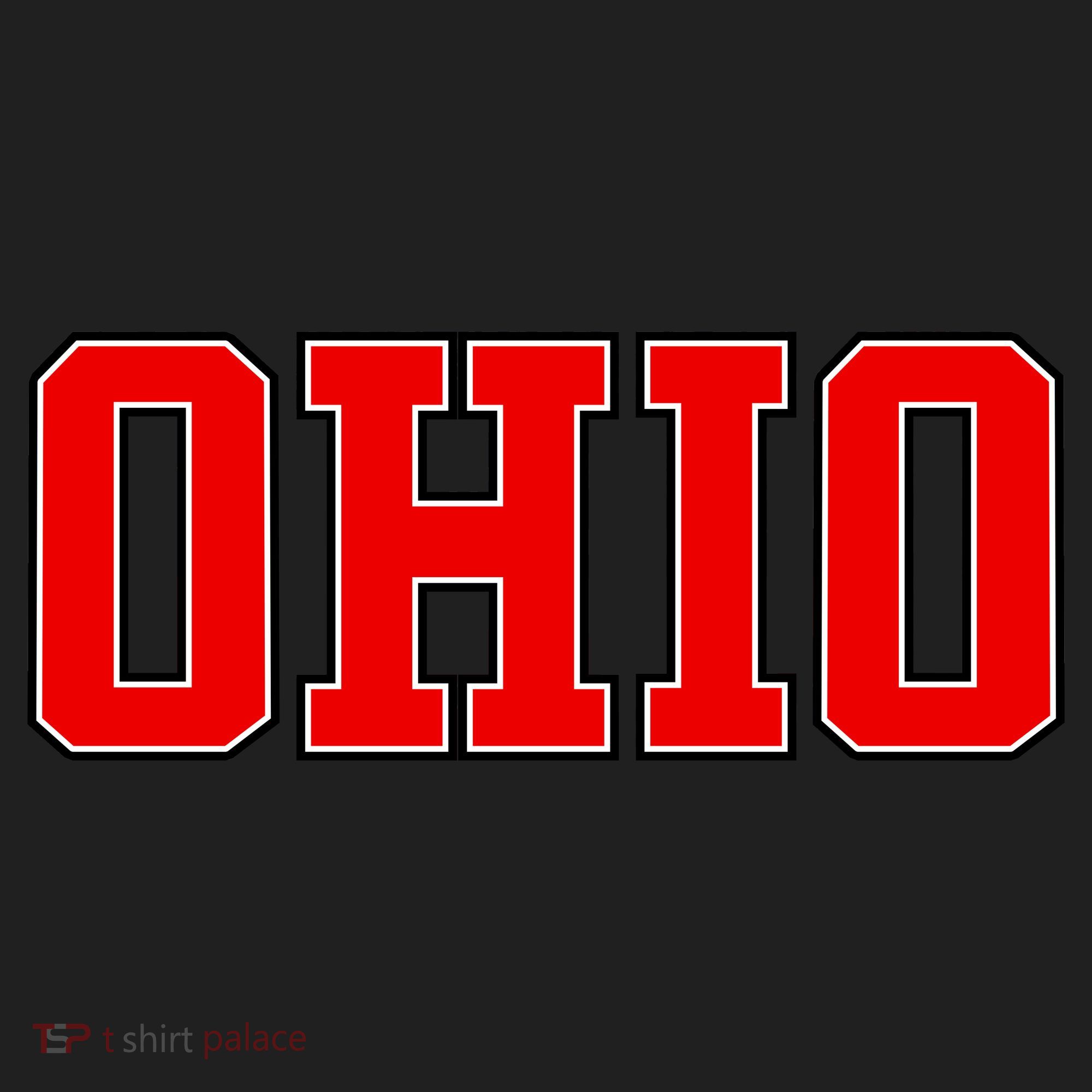 Ohio Jersey Block Logo Plastic Christmas Ball Ornament