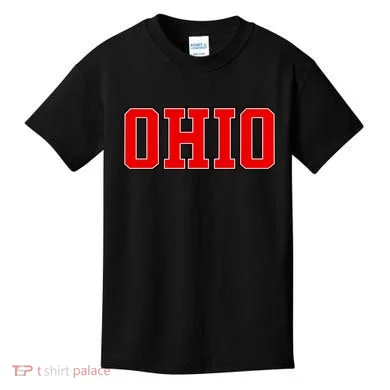Ohio Jersey Block Logo Kids T-Shirt