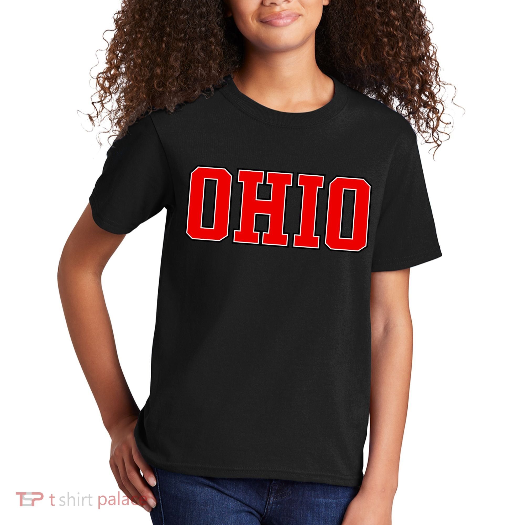 Ohio Jersey Block Logo Kids T-Shirt