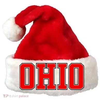 Ohio Jersey Block Logo Santa Hat