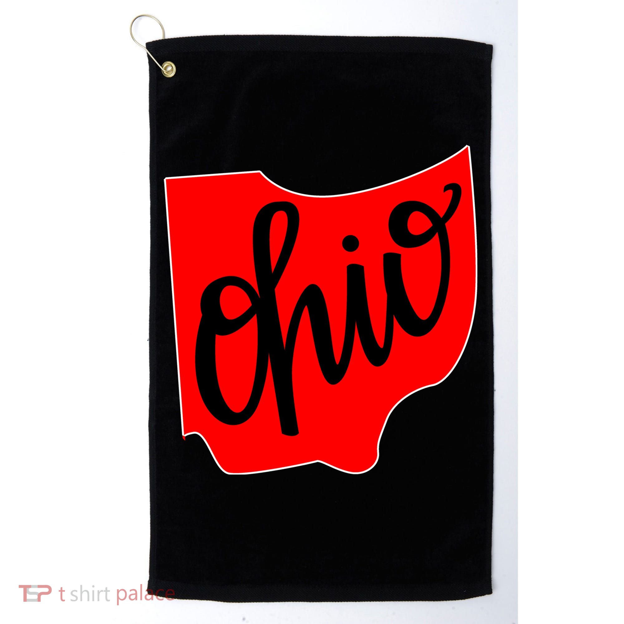 Ohio Outline State Golf Towel