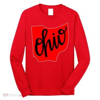 Ohio Outline State Long Sleeve Shirt