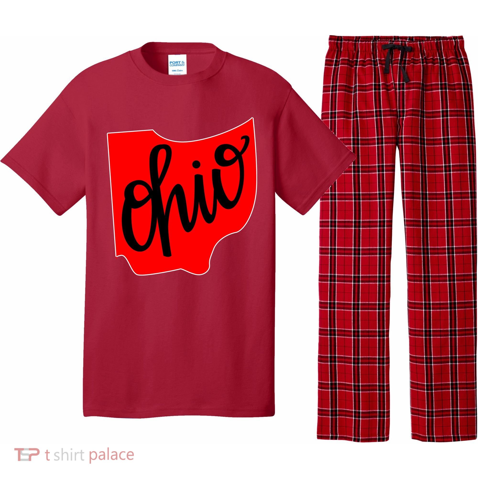 Ohio Outline State Pajama Set