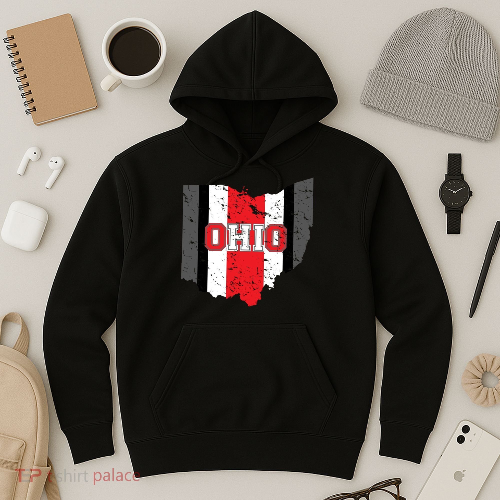 Ohio State Pride Striped Hoodie