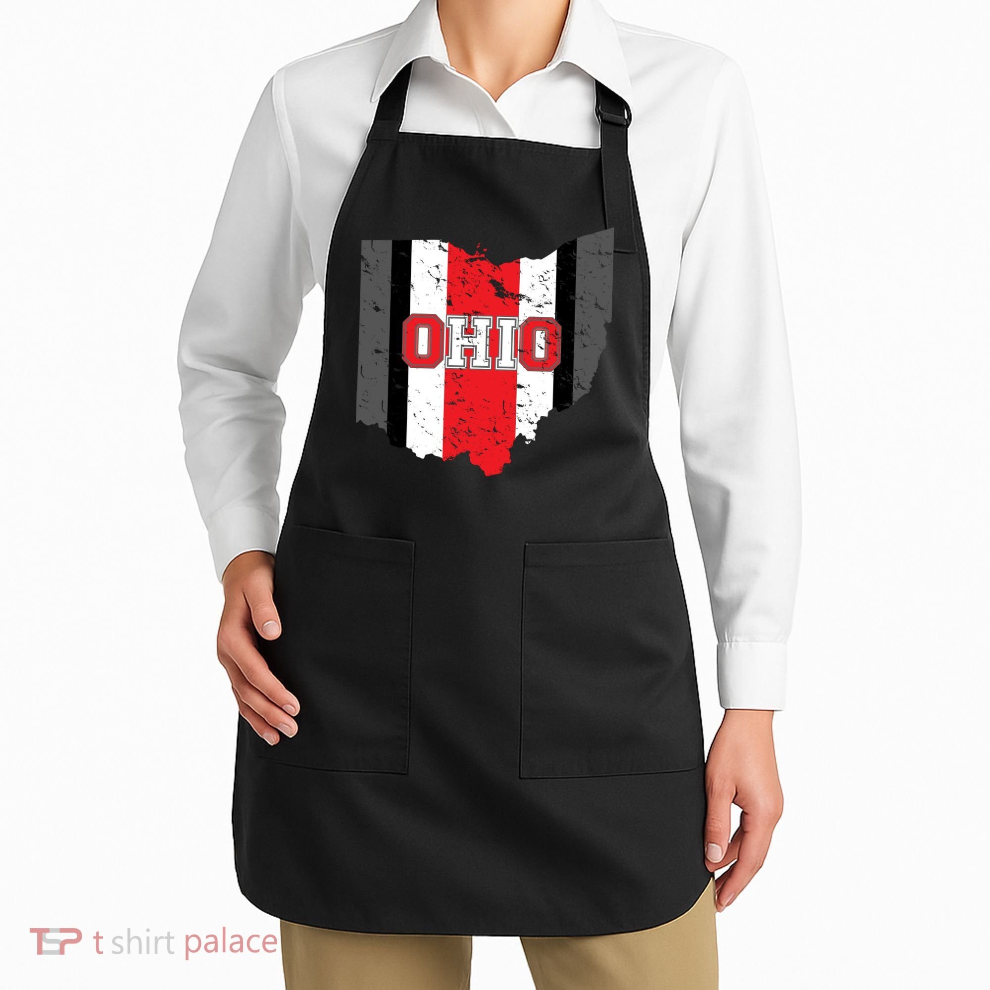 Ohio State Pride Striped Apron