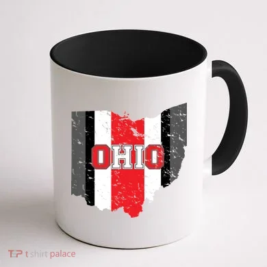Ohio State Pride Striped Coffee Mug back