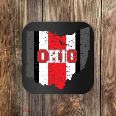 Ohio State Pride Striped Coaster