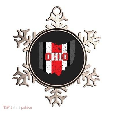 Ohio State Pride Striped Ornament