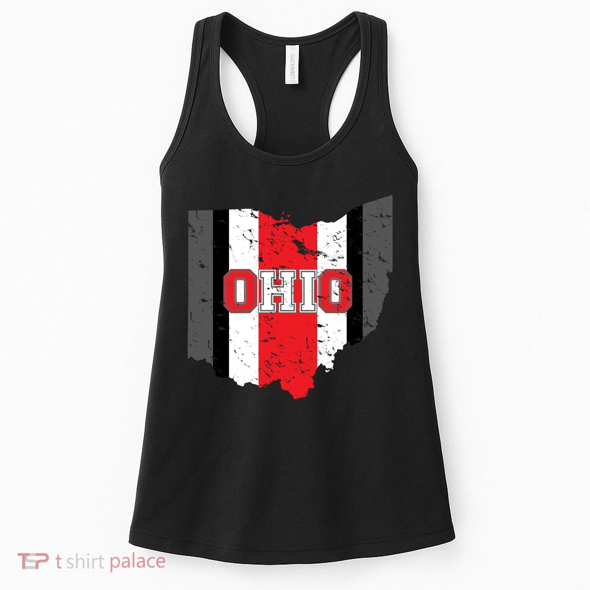 Ohio State Pride Striped Women's Tank Top