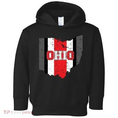 Ohio State Pride Striped Toddler Hoodie