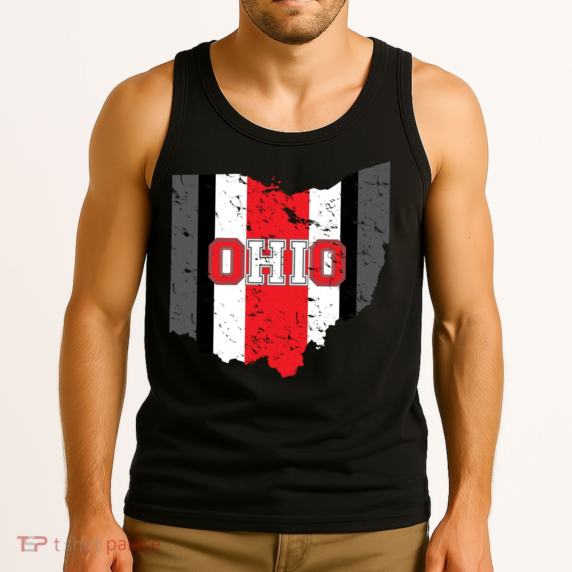 Ohio State Pride Striped Tank Top