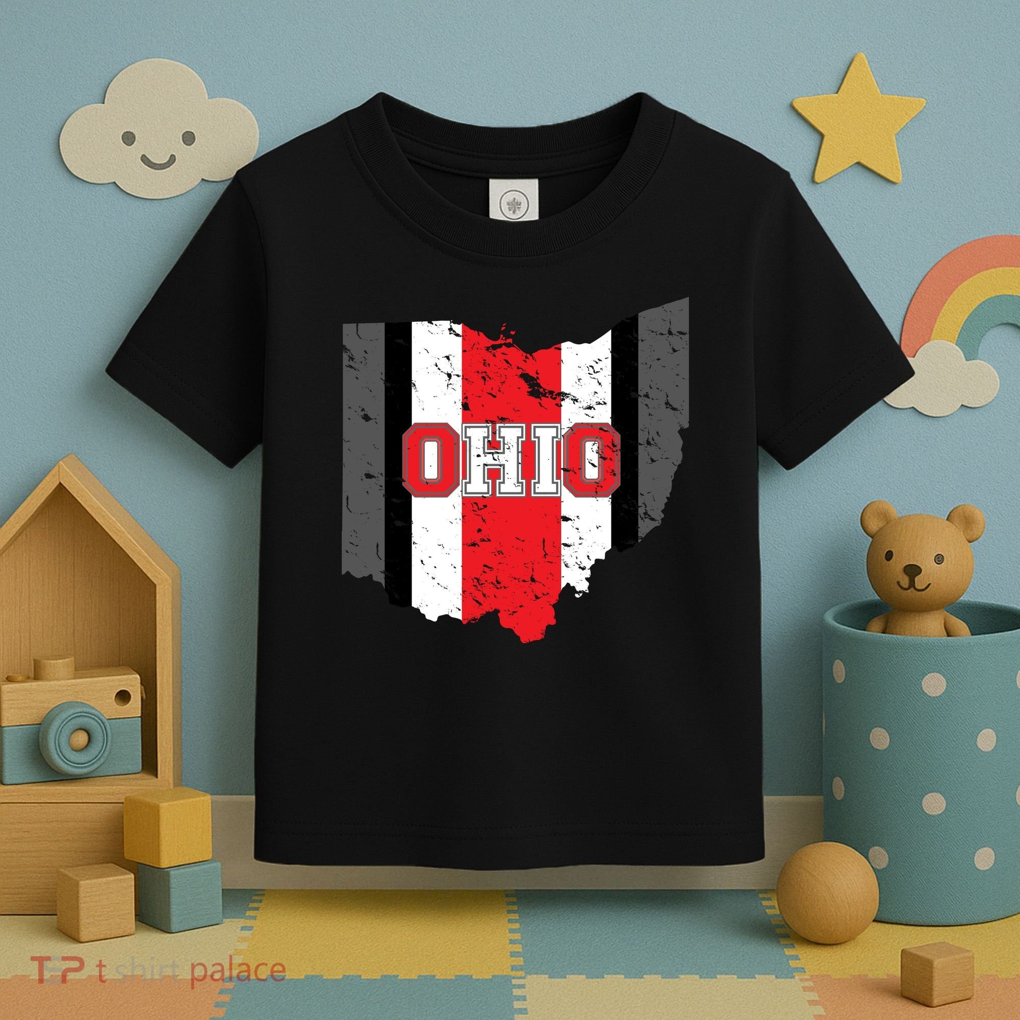 Ohio State Pride Striped Toddler T-Shirt
