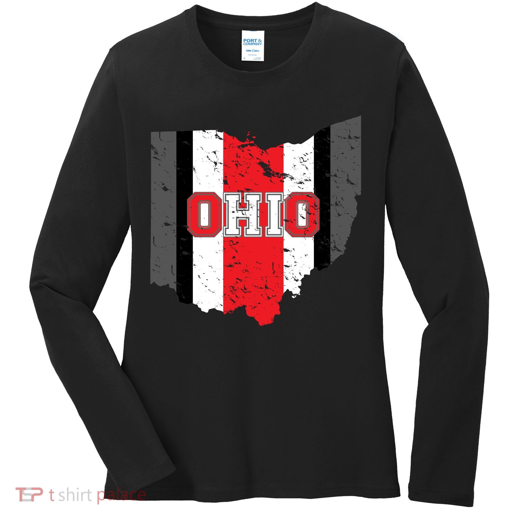 Ohio State Pride Striped Women's Long Sleeve Shirt