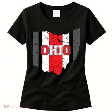Ohio State Pride Striped Women's T-Shirt