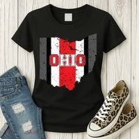 Ohio State Pride Striped Women's T-Shirt thumb 3