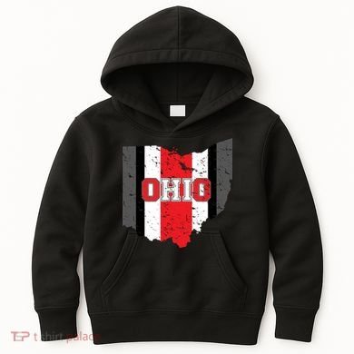 Ohio State Pride Striped Kids Hoodie
