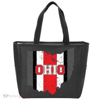 Ohio State Pride Striped Tote Bag