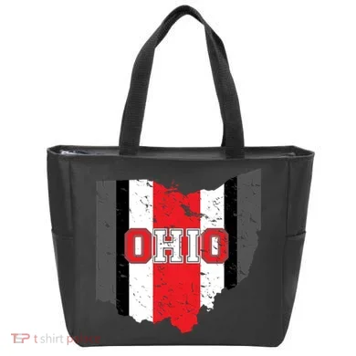 Ohio State Pride Striped Tote Bag