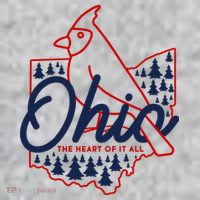 Ohio The Heart Of It All State Bird Cardinal Long Sleeve Shirt thumb 2