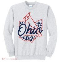 Ohio The Heart Of It All State Bird Cardinal Sweatshirt thumb 0