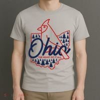 Ohio The Heart Of It All State Bird Cardinal T-Shirt thumb 3