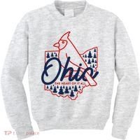 Ohio The Heart Of It All State Bird Cardinal Kids Sweatshirt thumb 0