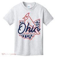 Ohio The Heart Of It All State Bird Cardinal Kids T-Shirt thumb 0
