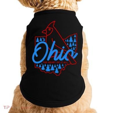 Ohio The Heart Of It All State Bird Cardinal Doggie Tank