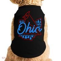 Ohio The Heart Of It All State Bird Cardinal Doggie Tank thumb 0