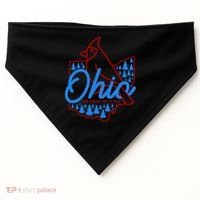 Ohio The Heart Of It All State Bird Cardinal USA-Made Doggie Bandana thumb 0
