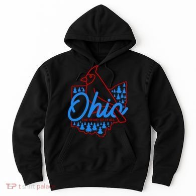 Ohio The Heart Of It All State Bird Cardinal Hoodie