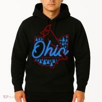 Ohio The Heart Of It All State Bird Cardinal Hoodie thumb 2