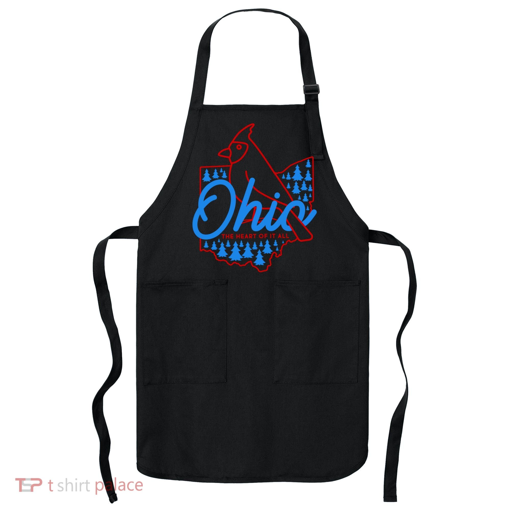 Ohio The Heart Of It All State Bird Cardinal Apron