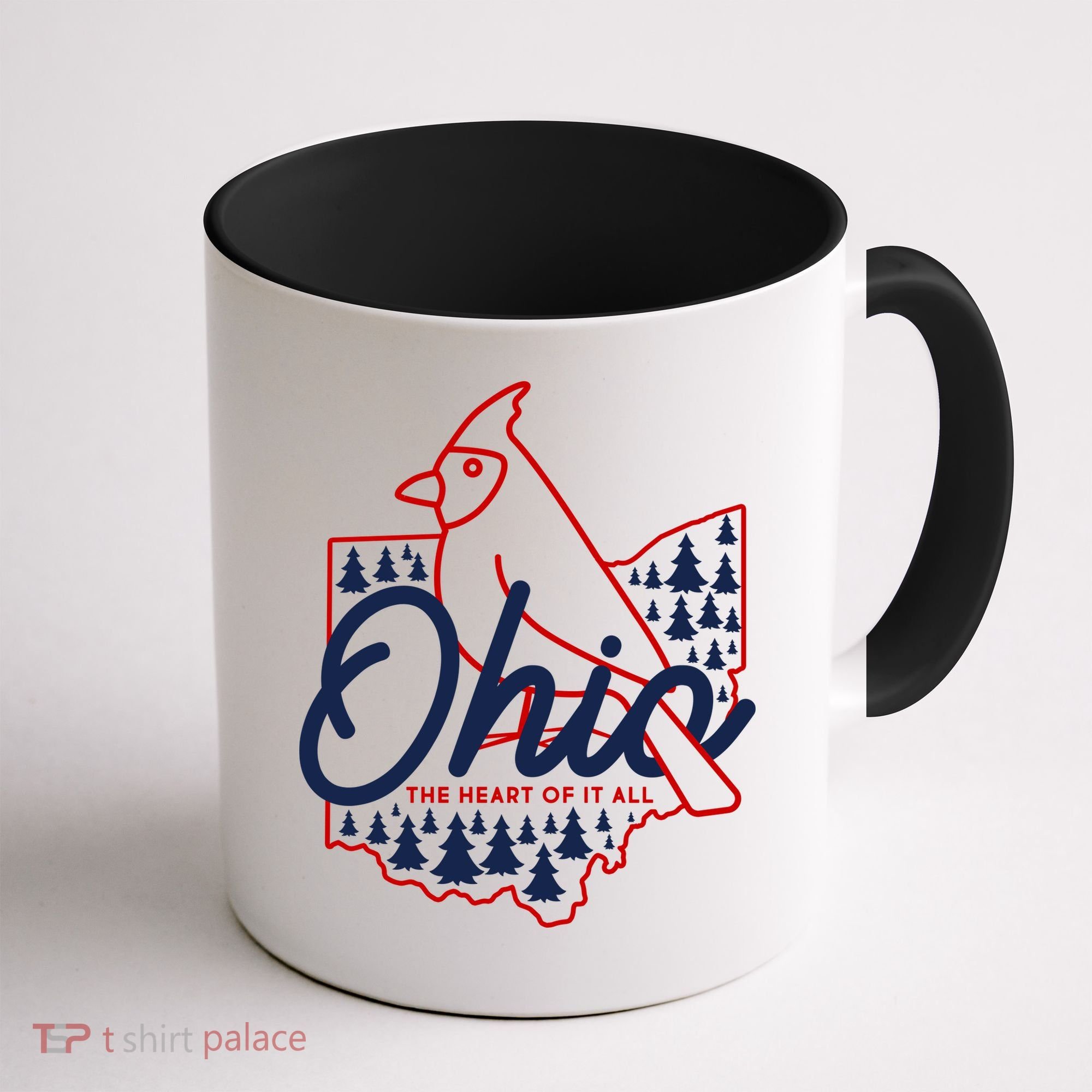 Ohio The Heart Of It All State Bird Cardinal Coffee Mug