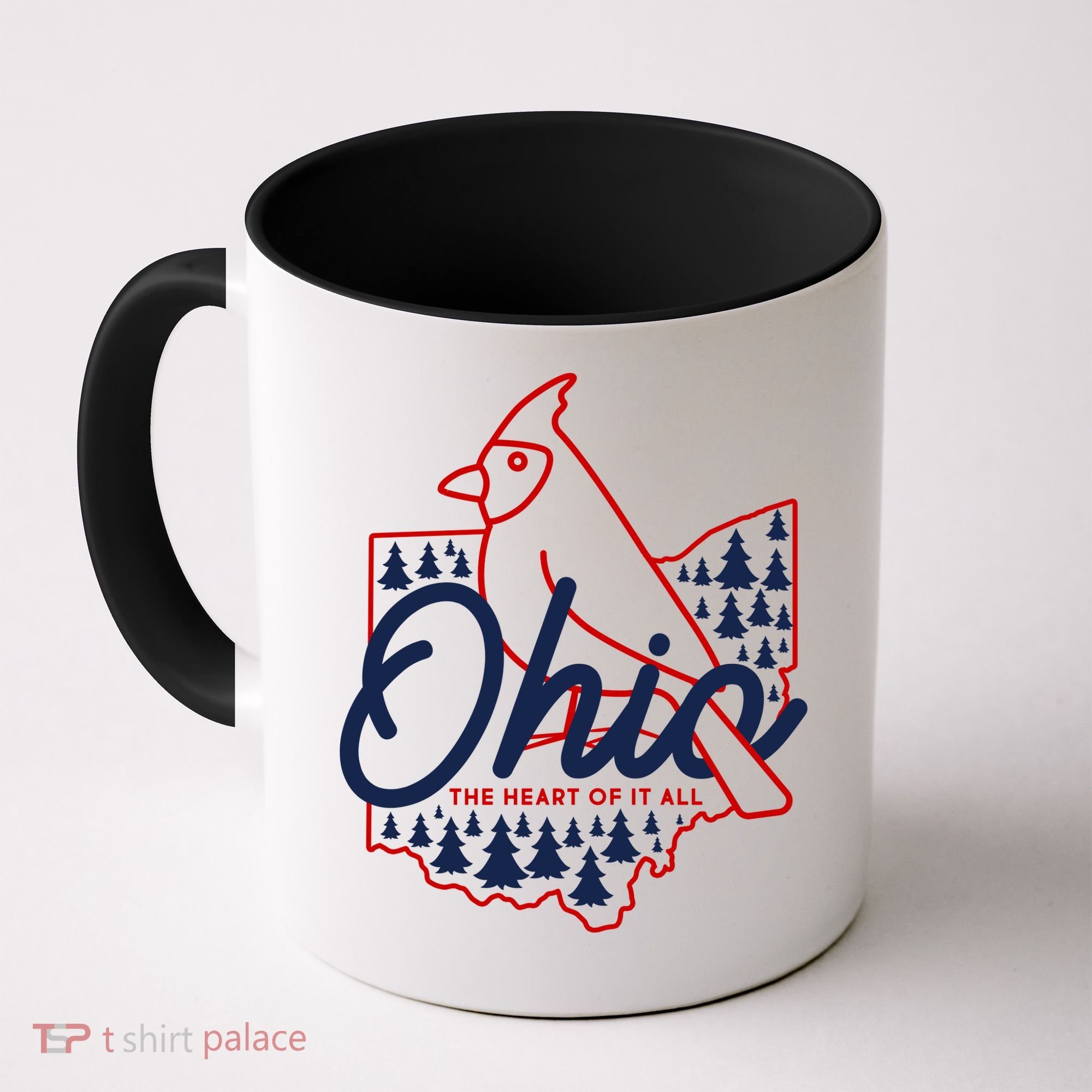 Ohio The Heart Of It All State Bird Cardinal Coffee Mug