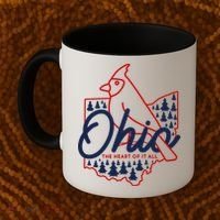 Ohio The Heart Of It All State Bird Cardinal Coffee Mug thumb 2