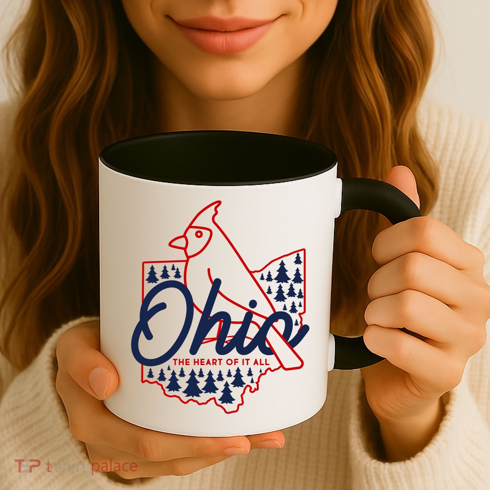 Ohio The Heart Of It All State Bird Cardinal Coffee Mug